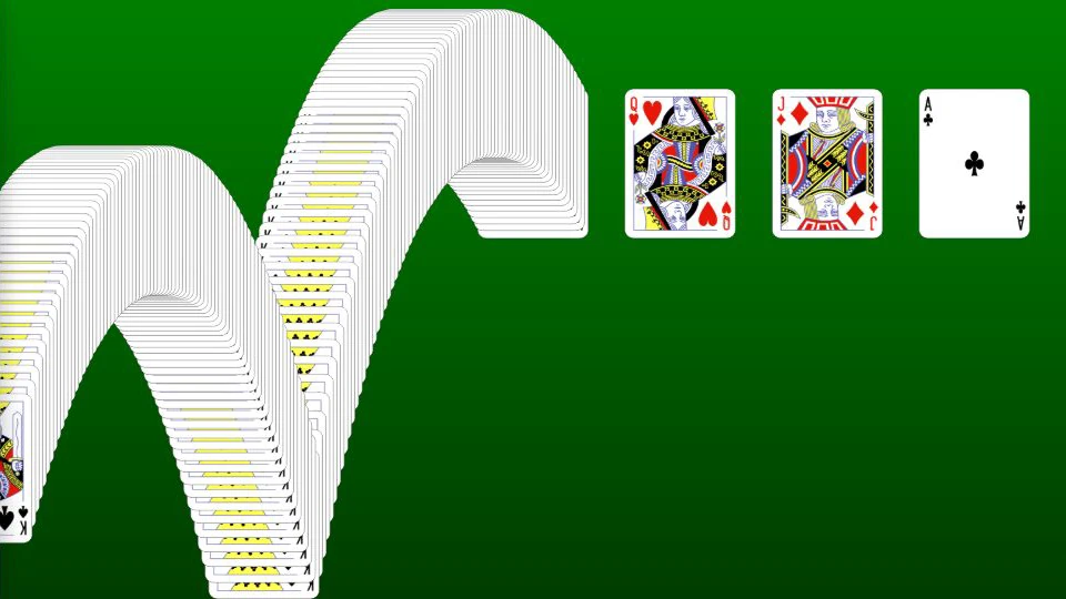 The classic Solitaire victory cascade rendered entirely with HTML and CSS using PolyCSS.